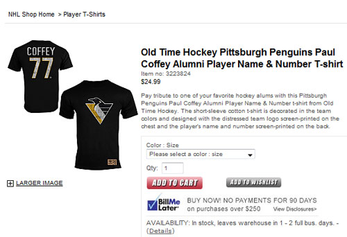 Paul Coffey never wore the Pigeon logo