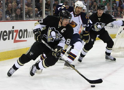 Sidney Crosby against the Altanta Thrashers on 3/17