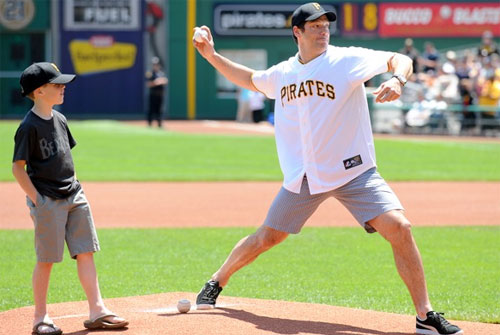 Bill Guerin threw out the opening pitch for the game on 6/14/09