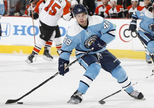 Tyler Kennedy against the Flyers on 3/22