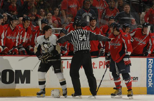 Sidney Crosby and Alex Ovechkin exchanged words